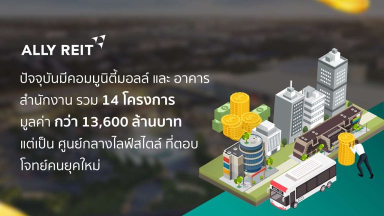 ALLY REIT ขับเคลื่อนการลงทุน เปลี่ยนอสังหาริมทรัพย์เป็นโอกาส สร้างความมั่นคง เติบโตอย่างยั่งยืน
