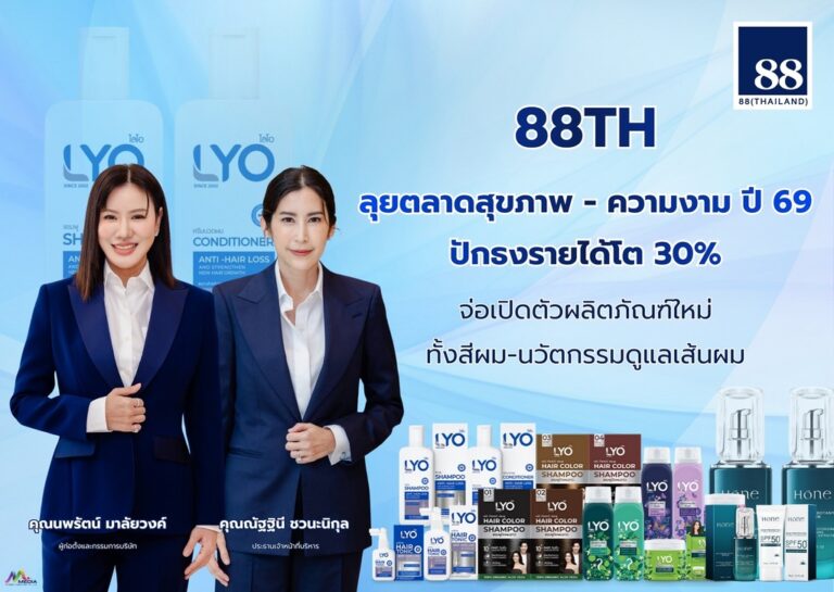 88TH ลุยตลาดสุขภาพ-ความงาม ปี 69 ปักธงรายได้โต 30%