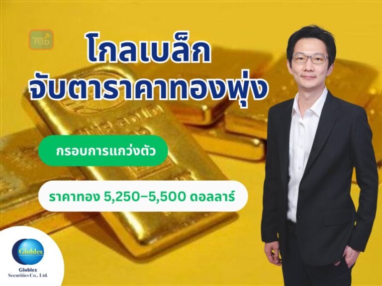 “โกลเบล็ก”จับตาทองพุ่ง นักลงทุนแห่หาที่หลบภัยท่ามกลางไฟสงคราม